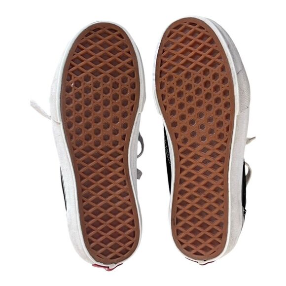 Vans | Old Skool Black and White Canvas Suede low tops sneakers size 3.5 kids - Picture 7 of 8